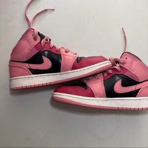 Jordans girls size 4 pink black athletic